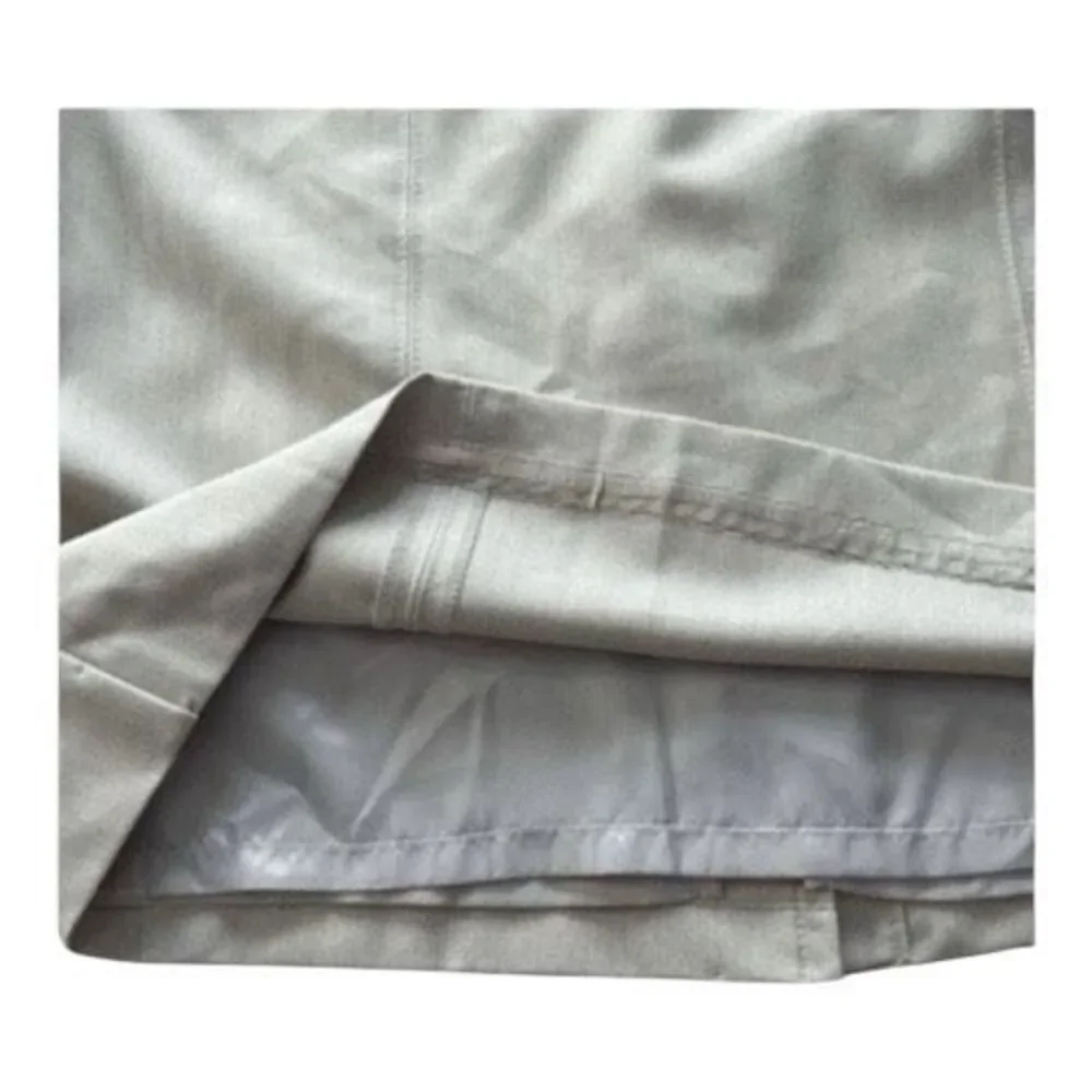 Worthington Beige Pencil Above Knee Length Skirt Size 12 Back Zip Formal Career